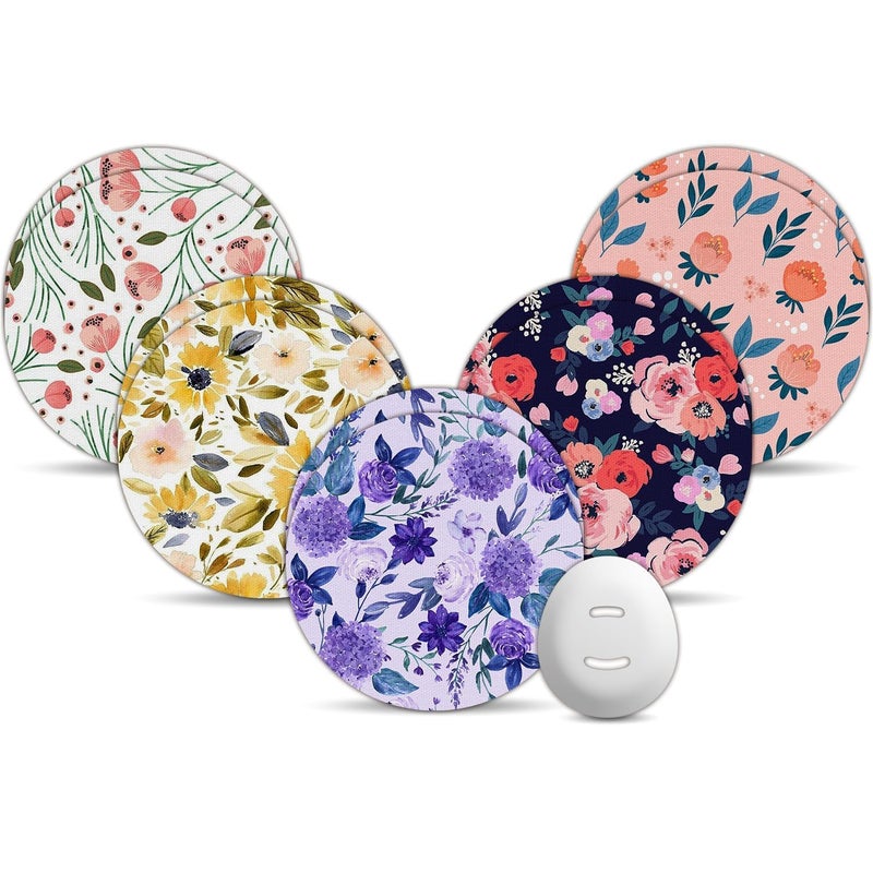 Flower Dexcom G7 Over Patches Amolyfe 10Pack Dexcom G7 Stelo Adhesive Patches Waterproof BumpProof with Hard Cap Breathable Medical Overpatch 10Day CGM Protection PFlower